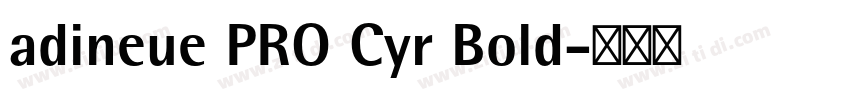 adineue PRO Cyr Bold字体转换